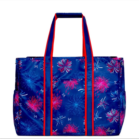 NWT: LUG ROVER XL CARRY-ALL TOTE-FIREWORK NAVY - Picture 2 of 7